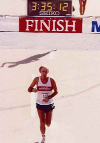 marathon training - finish line